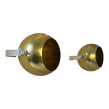 Pair of vintage brass wall lights by PARSCOT, France, 1970