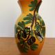 Vase faïence Tess Vallauris, décor oliviers et cigale