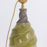Twisted ceramic lamp, 1950s