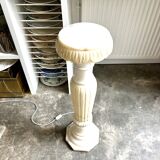 Column, illuminated alabaster saddle