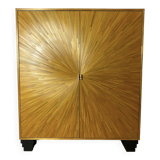 Straw marquetry cabinet