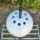 White metal eye ball pendant light by LITA vintage 1970