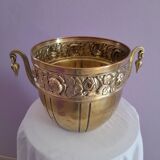Cache-pot Art Nouveau en laiton