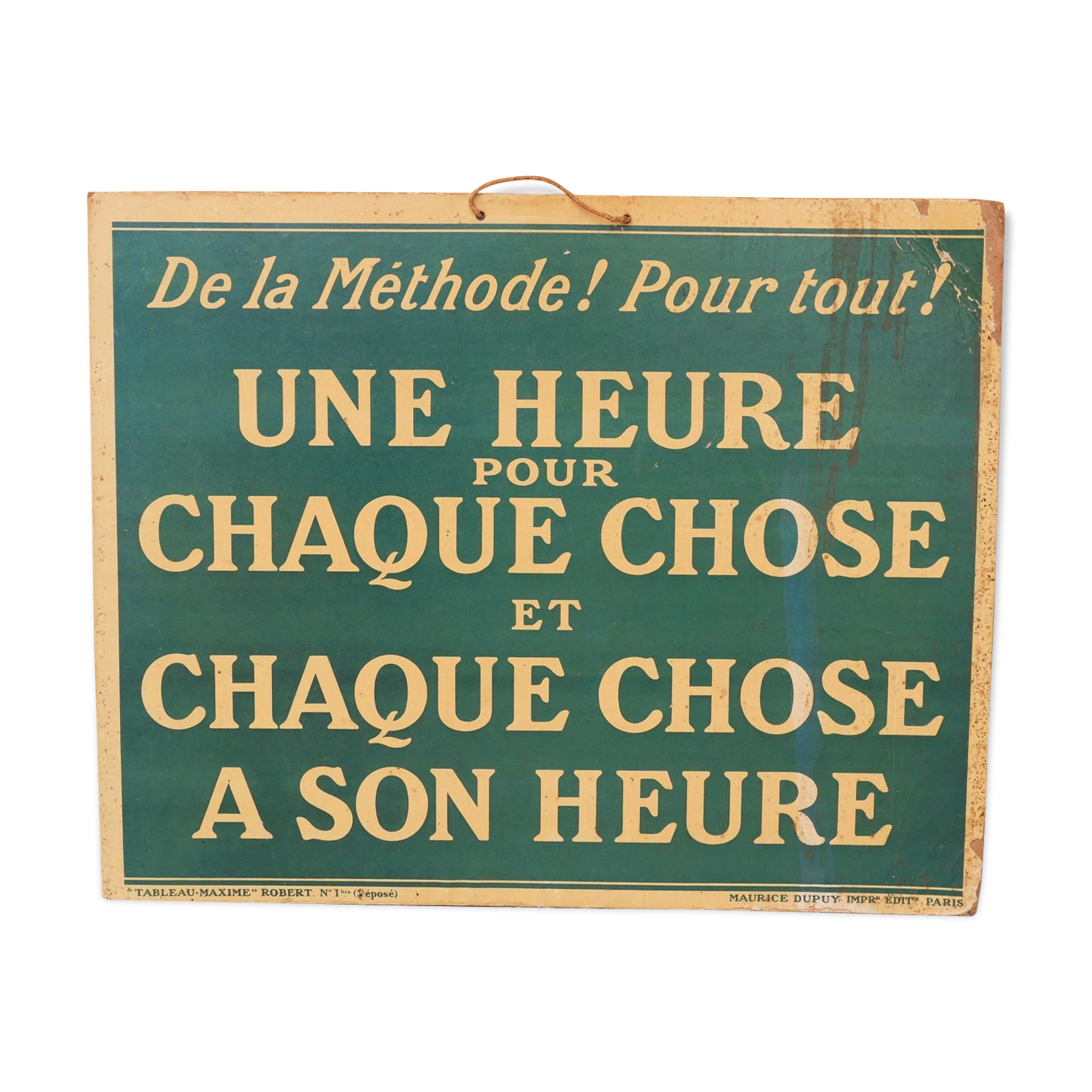 Vintage factory sign "Tableau - Maxime" Robert No. 1 Bis