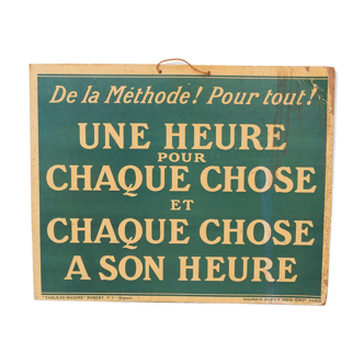 Pancarte d'usine vintage « tableau - maxime » robert n° 1 bis