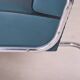 Art Deco Tubular Armchair in Chrome-Plated Steel & Blue Leather attributed to Mücke-Melder, 1930s