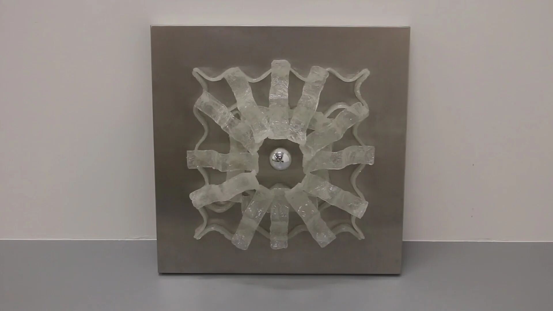Angelo Brotto wall lamp sculpture panel for Esperia Italy 1970