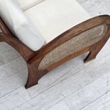 1970s, Danish 2-seater sofa by Klaus Wettergren, cotton fabric, teak wood.