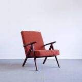 Mid Century Easy Chair Model B 310 Var in Rusty Brown Boucle