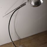 Vintage arc floor lamp with a chrome metal balance, 1970.