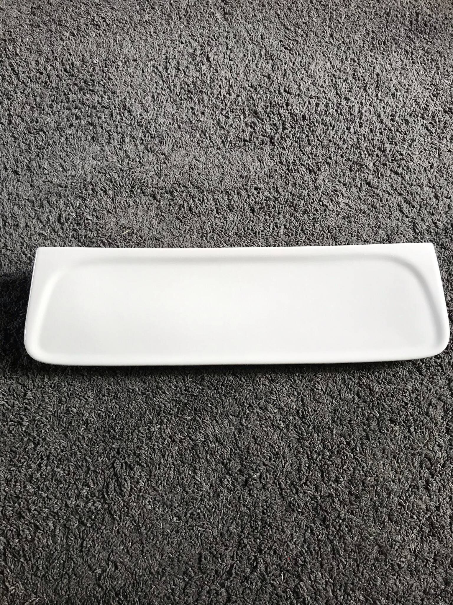 Vintage white porcelain ceramic bathroom wall shelf from the 1950s