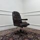 Chaise de bureau Chesterfield anglaise brune, chaise de président