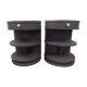 Pair of rounded bedsides revamped art deco