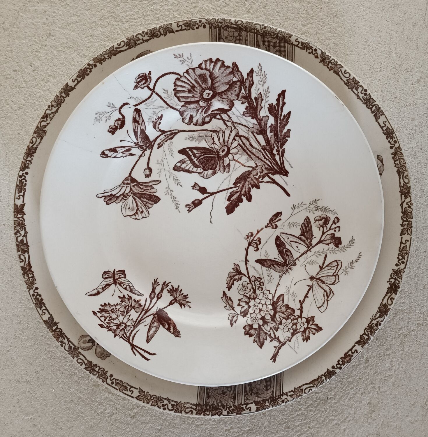 2 plates earth of iron E. Bourgeois and Salins