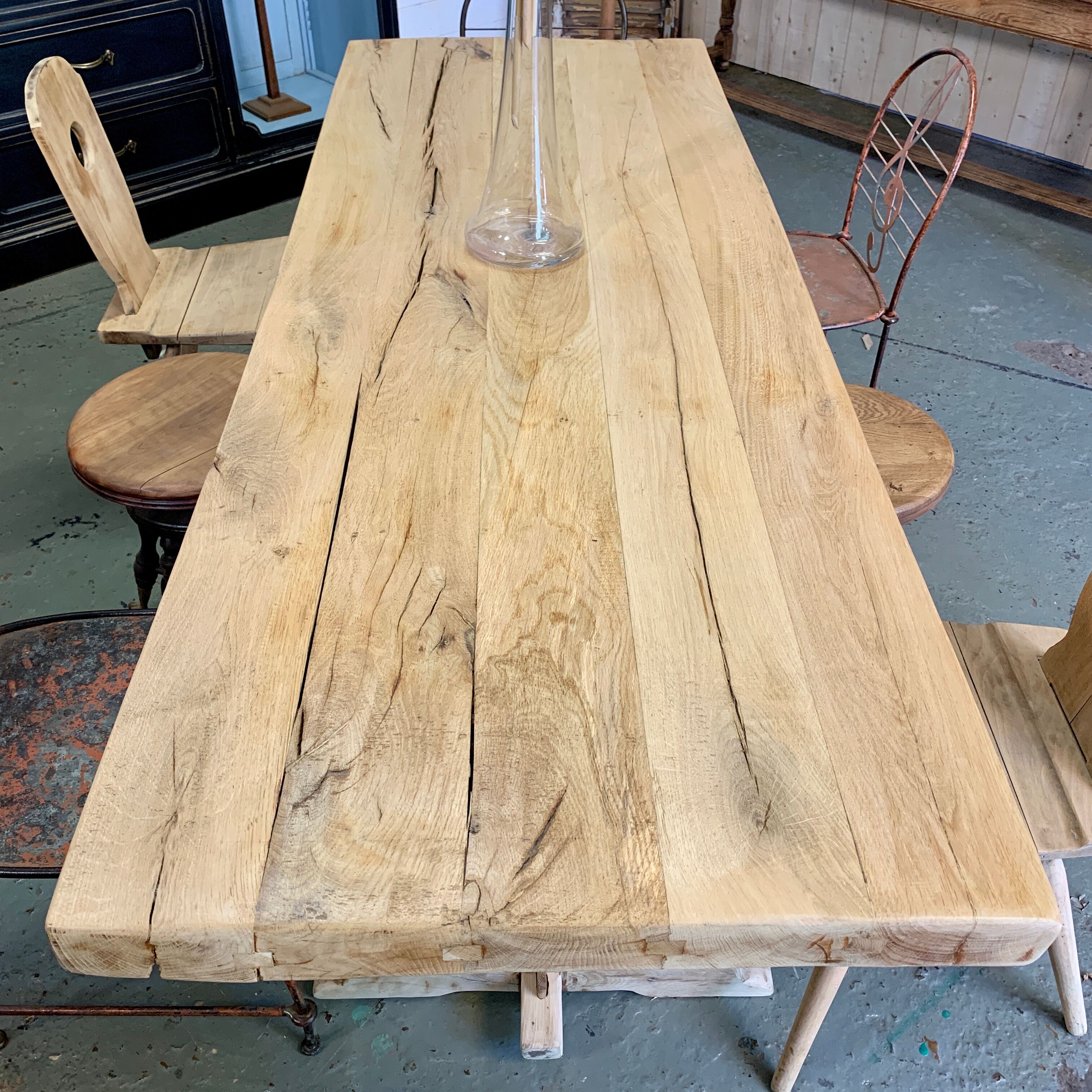 Farm table foot oak monastery 1930