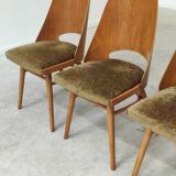 Set of 4 chairs model 514 by Radomir Hofman for Ton 1960