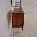 Vintage freestanding teak shelf