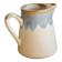 Vintage ceramic milk jug with a blue and taupe gradient glaze.