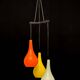 Suspension milieu du siècle avec abat-jour en verre Vistosi par Stilux Milano. Italie, années 1960.