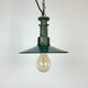 Industrial Green Enamel Pendant Lamp with Cast Aluminium Top, 1960