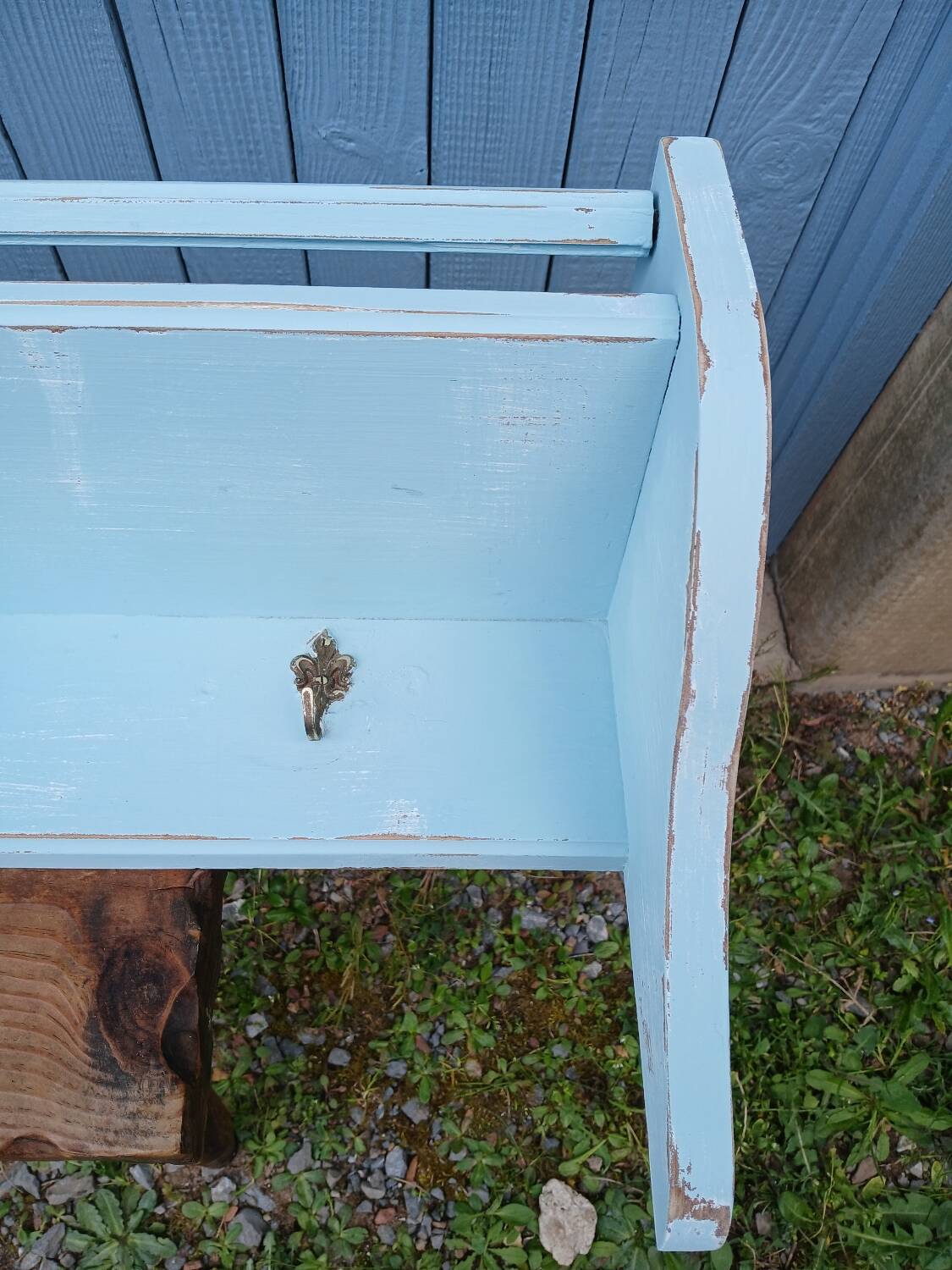 Antique wooden wall shelf