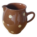 Stoneware pitcher.
