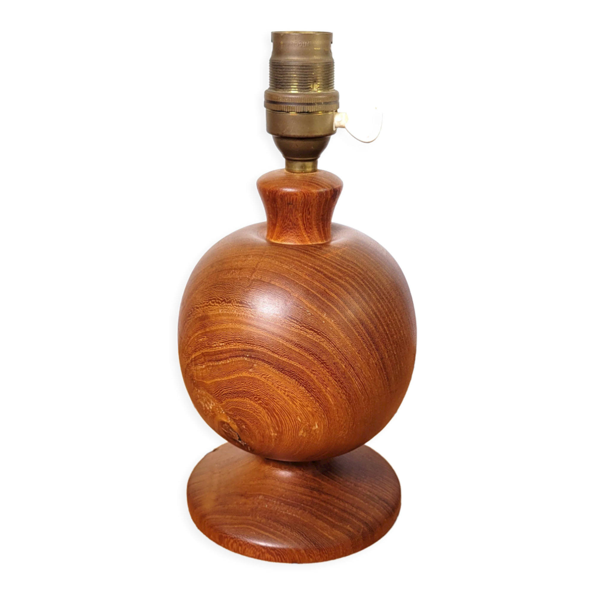 Vintage lamp foot turned wood