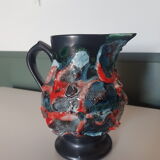 Glazed ceramic pitcher