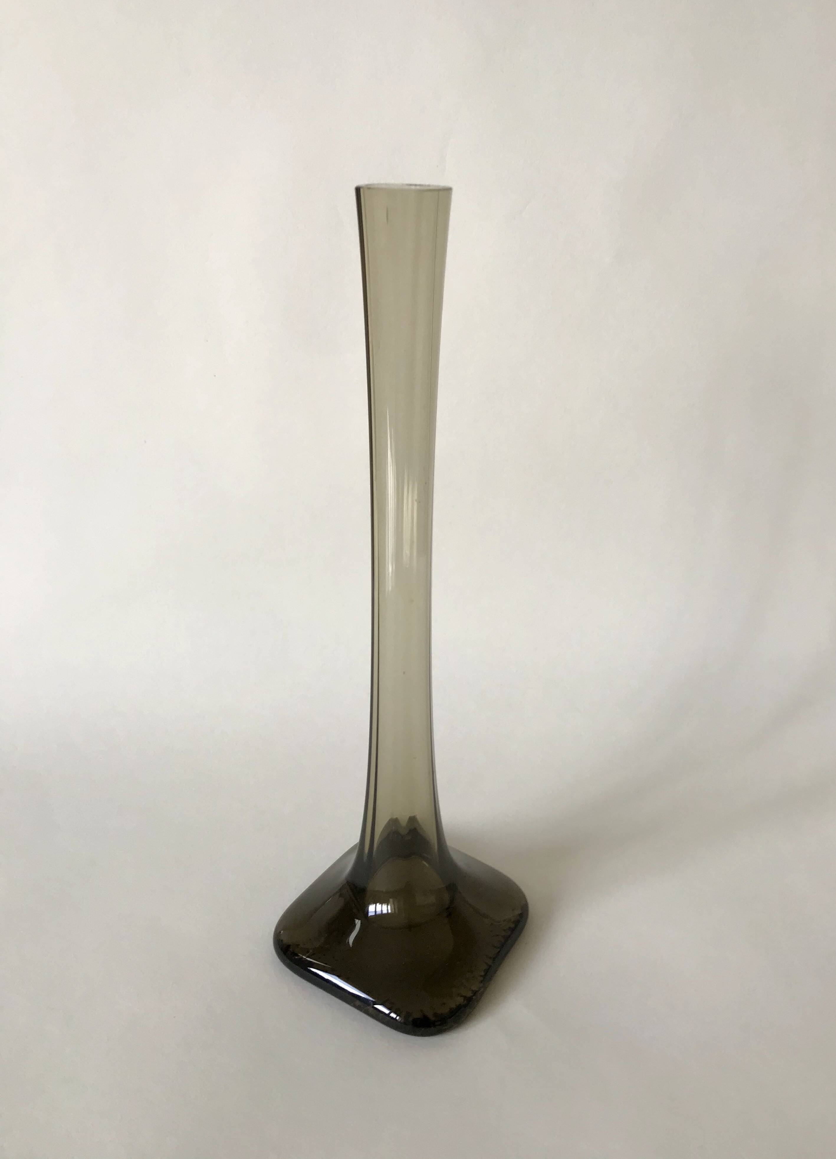 Designer glass soliflore vase from the 70s and 80s