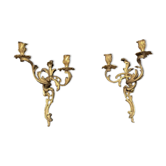 Paire d appliques en bronze 42 x 28