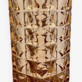 Art Deco Faceted Pink Glass Vase