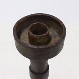 Signed Studio Pottery Brutalist Stoneware Cylindrical Object 1960s