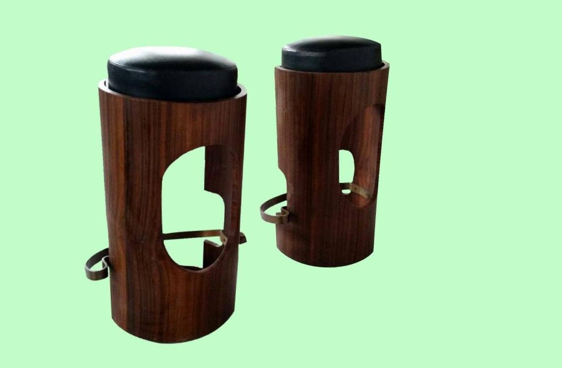 Set of stools by Manifattura Italiana, Italy, 1950s