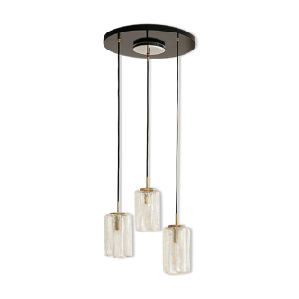 Lustre ice glass Granada par JT Kalmar pour KFKG 1960s