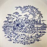 Large blue and white porcelain plate XX