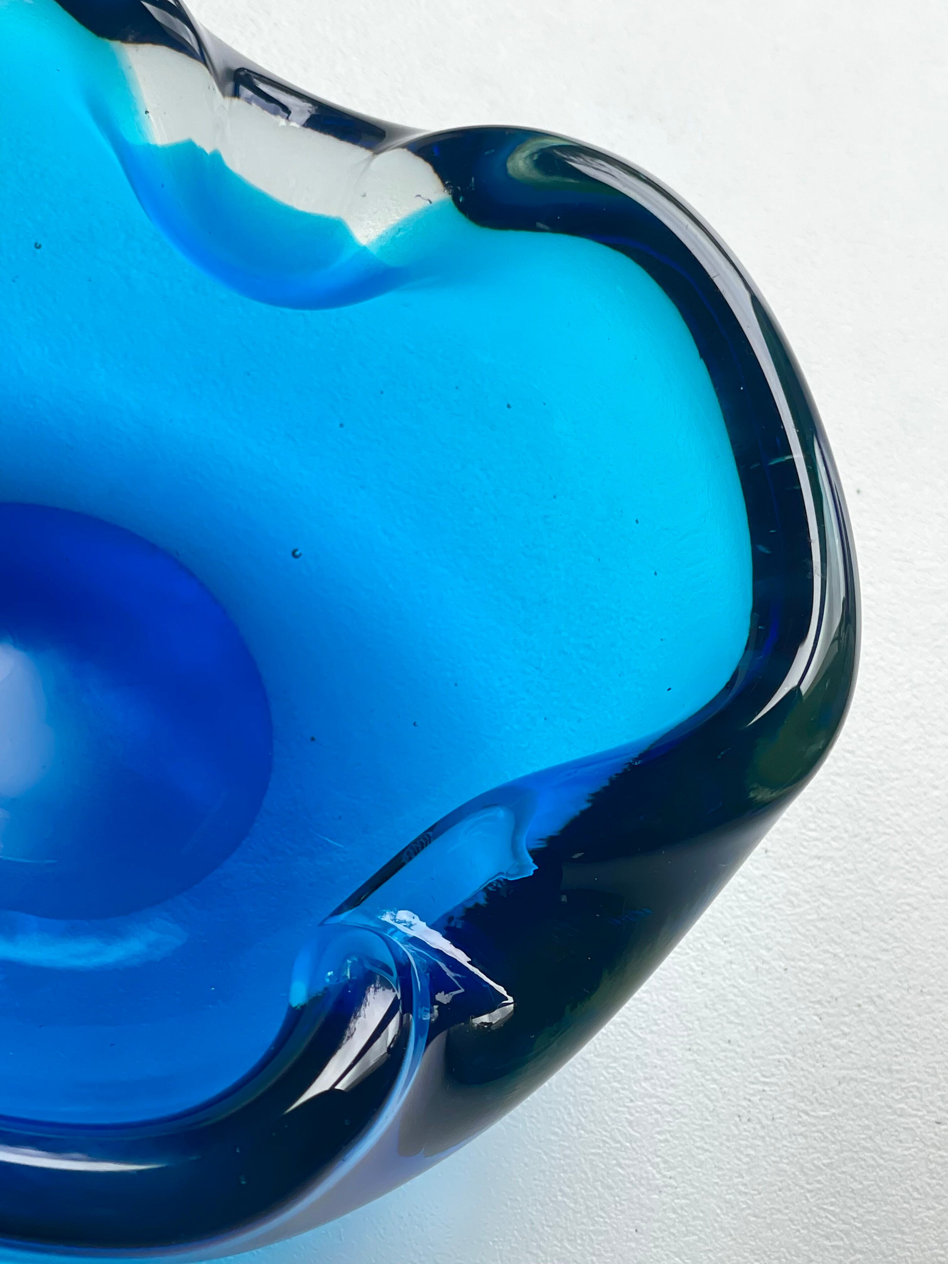 Murano Sommerso blue vide-poche 1970.