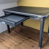 Industrial metal desk