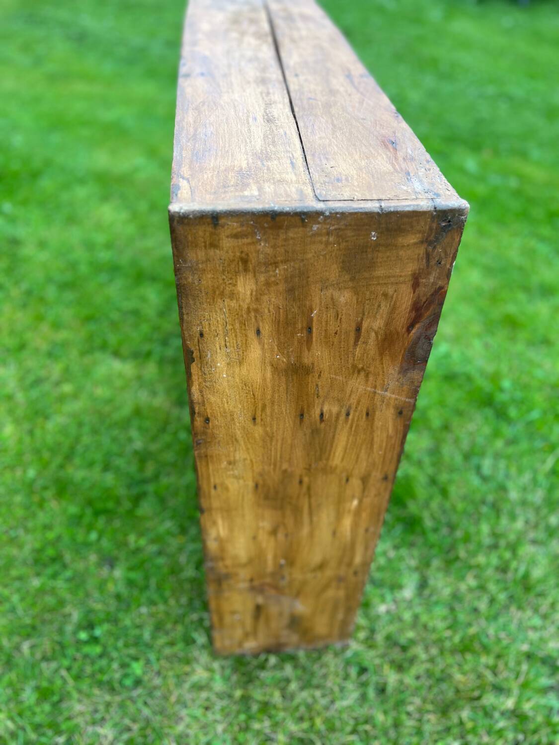 Antique wooden locker storage unit