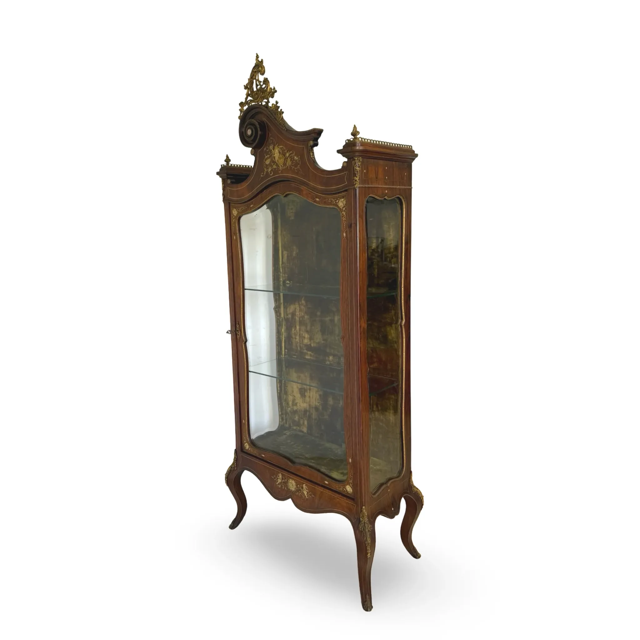 Elegant antique display cabinet, dating to 19th century