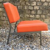 Chauffeuse années 70 orange Henri Julien