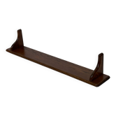Vintage book shelf wall rack 1970s wood minimalist design