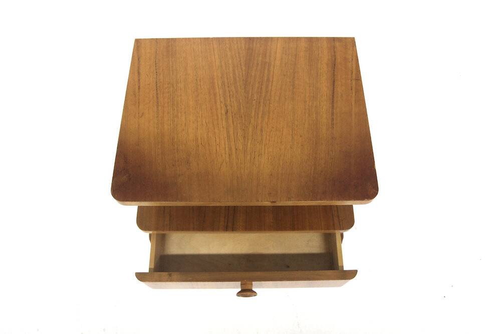 Elm bedside table, Swedish Modern, Sweden, 1940