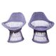Pair of rattan and wicker armchairs, 1960s
