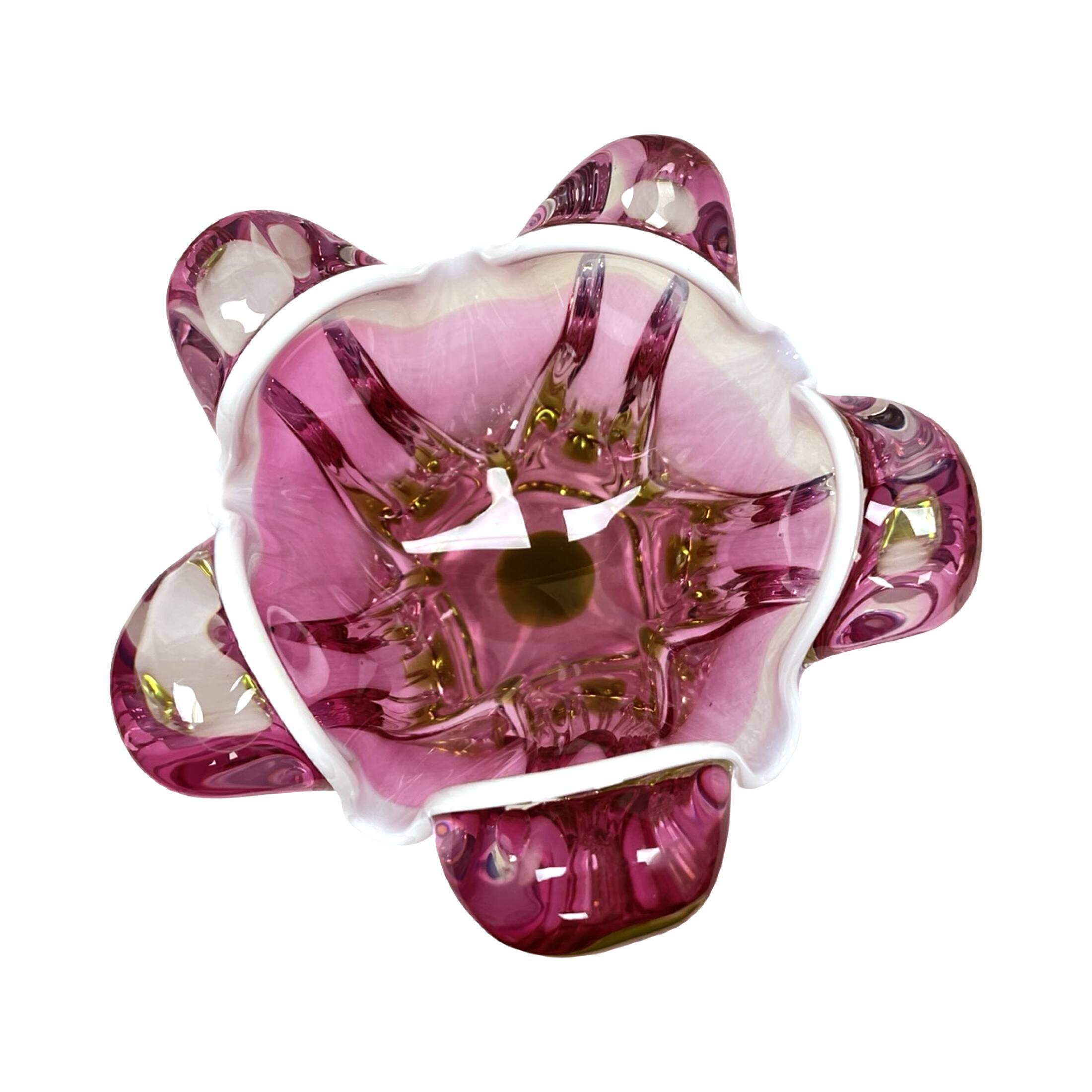Chřibská Sklárna J. Hospodka vase, art glass, Czechoslovakia, 1960s.