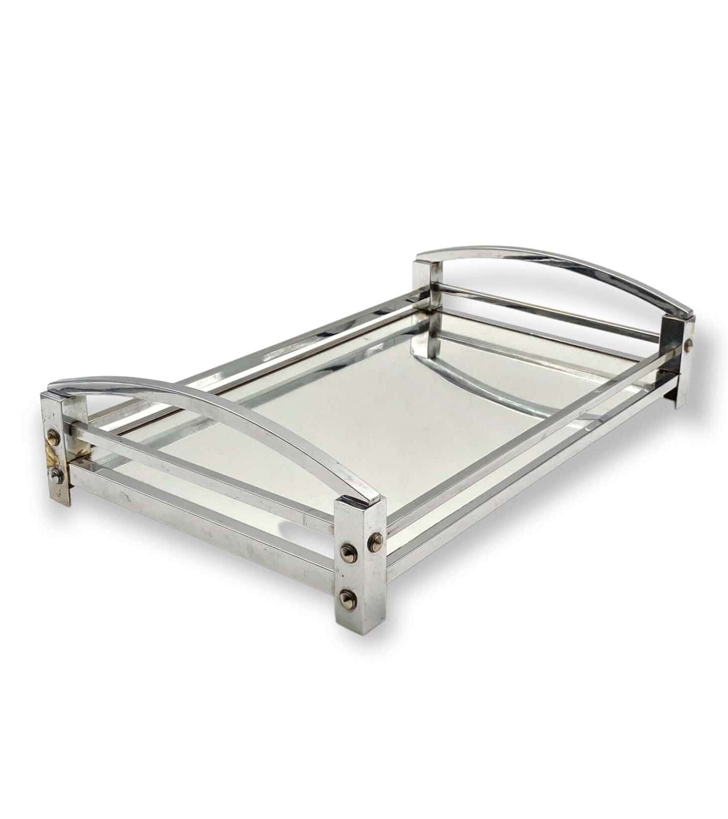 Modernist mirrored tray, France 1940 /1950