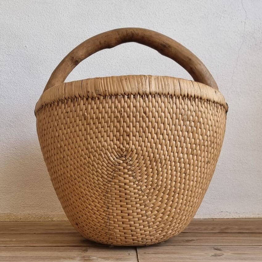 Old Chinese rice basket, Wabi Sabi