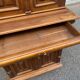 Renaissance sideboard with recess, 17th century, in carved walnut, 177cm