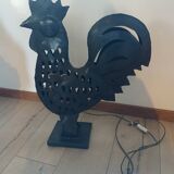 Wrought iron table lamp/rooster