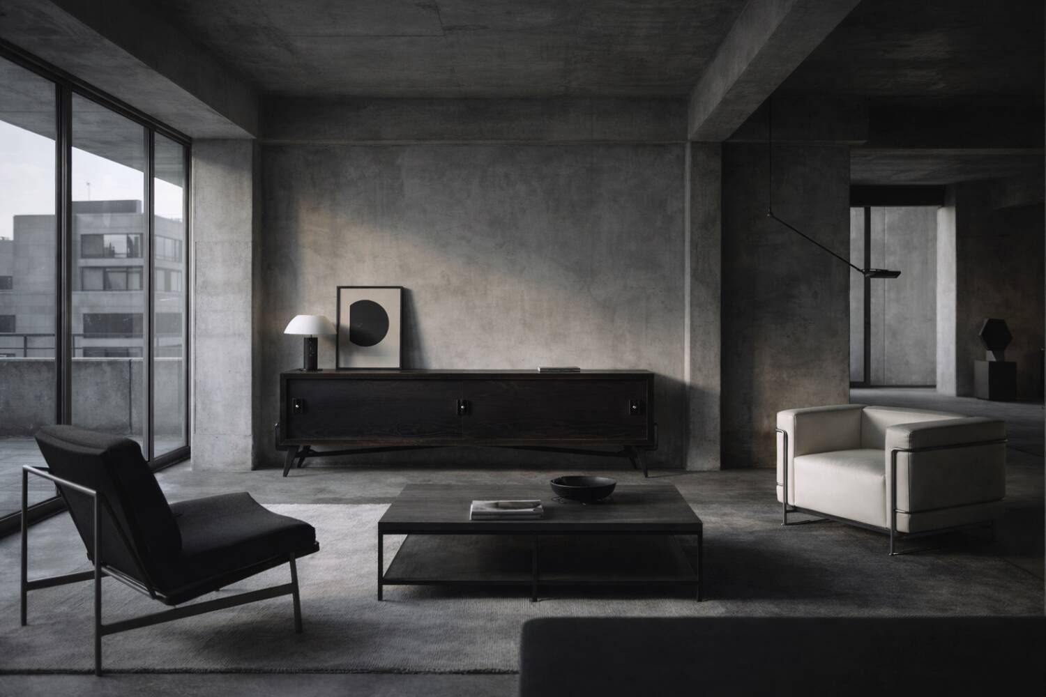 Vintage Mid-Century Scandinavian Modern Dark Oak Sideboard, 1960s