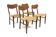 Set of 4 Scandinavian teak chairs, Denmark, 1960